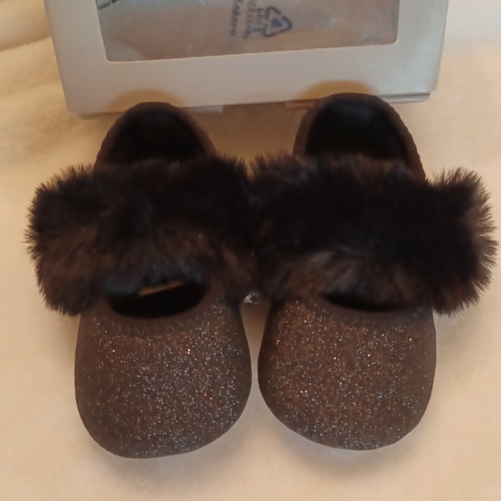 UGG® Fluff Glitter Ballet Flat Infant